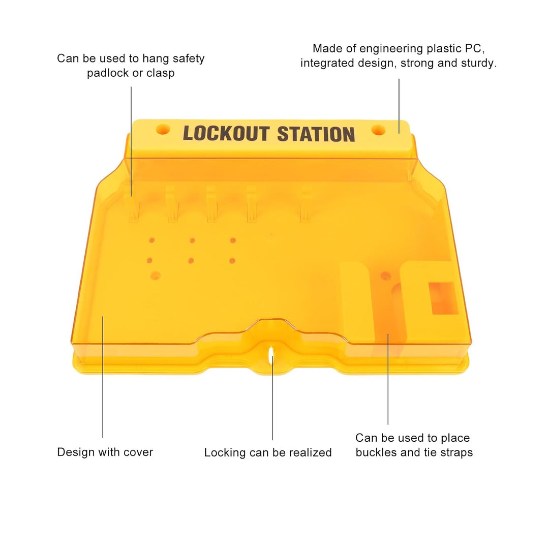 Lockout-Tagout-Station mit Loto-Geräten, Wandmontage-Lockout-Tagout-Kit-Board mit Sicherheitsvorhäng