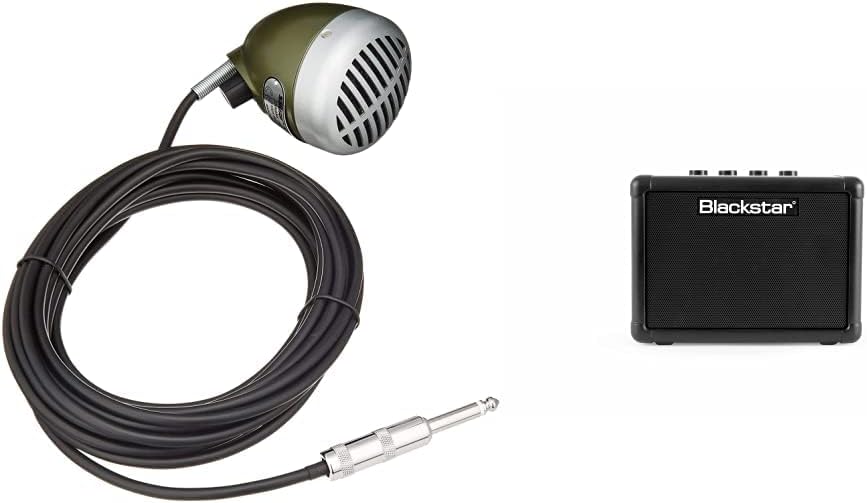 Shure 520DX Green Bullet Dynamisches Mikrofon für Blues-Harmonica-Player, Omnidirectional-Aufnahmemu