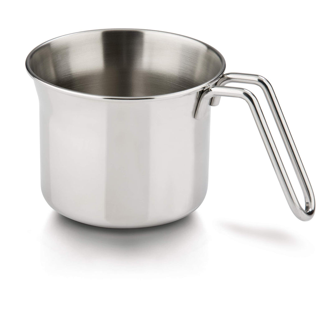 Barazzoni 340111014 0.9L Rund Edelstahl Kochtopf Kasserolle (0,9 l, rund, Edelstahl, Edelstahl, Edel