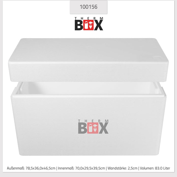 THERM BOX Styroporbox 37L bis 83L Verschiedene Grössen Isolierbox Thermobox Kühlbox Warmhaltebox Wie