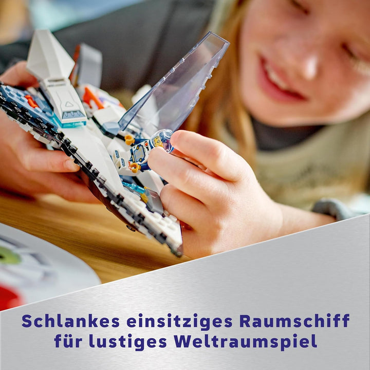 LEGO City Raumschiff, Weltraum-Spielzeug mit Space Shuttle für Kinder zum Bauen &amp; Creator 3in1 Tiefl