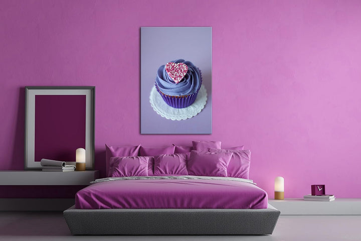 deyoli appetitlicher Cupcake Format: 80x60 als Leinwandbild, Motiv fertig gerahmt auf Echtholzrahmen