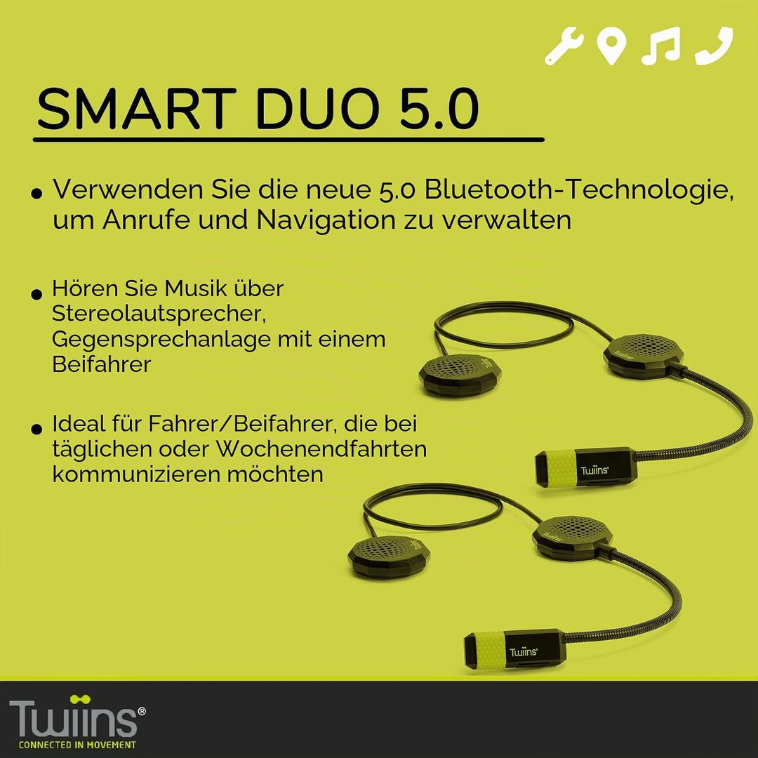 TWIINS HANDSFREE Smart Duo Gegensprechanlage 5.0 Taglia unica, Taglia unica