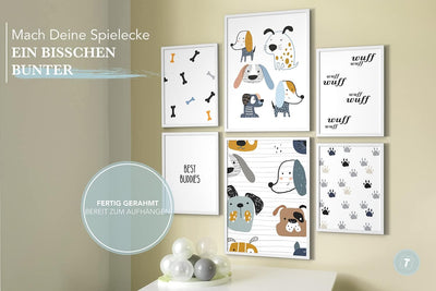 Papierschmiede® Bilder Kinderzimmer Kids Mood Poster Set Best Buddies, Gerahmte Bilder fürs Kinderzi