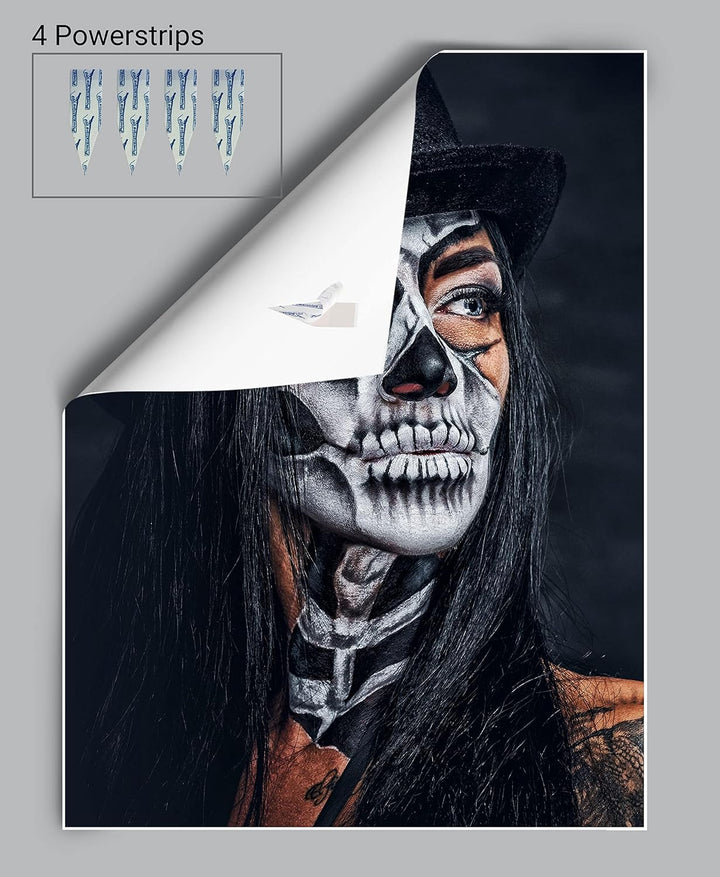 wandmotiv24 Poster als Wanddeko, Grösse 80x60cm, Model mit Totenkopf Makeup, Schminke, Hut, Frau, Mo