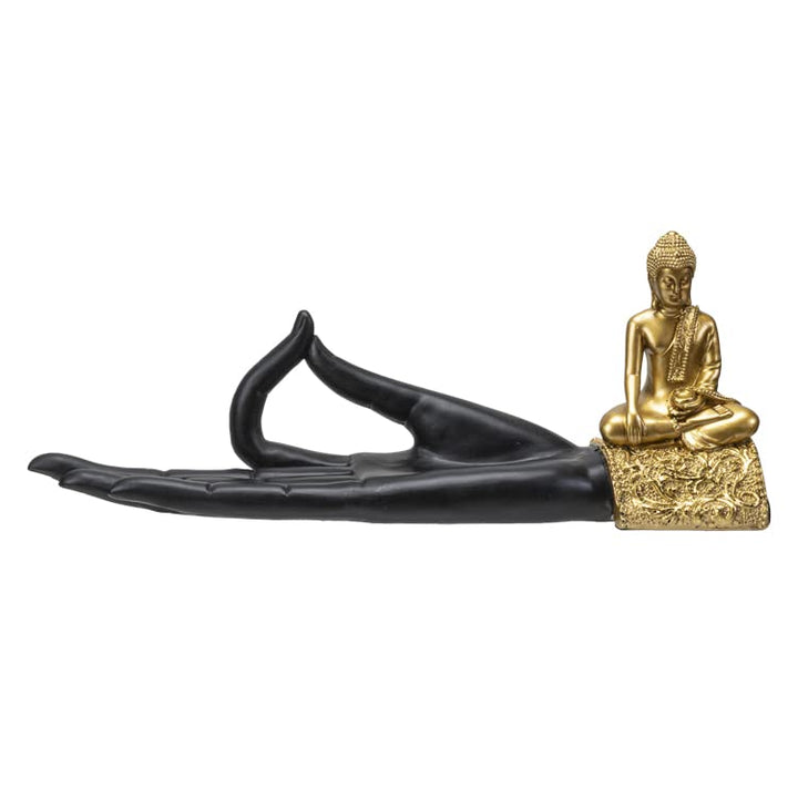 Räucherstäbchenhalter Buddha's Hand mit goldfarbener Buddha Figur