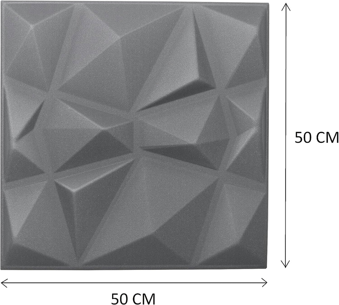 Nord Plus - Wandpaneele aus Styropor 3D Paneele für Decke Dekor Wandverkleidung Paneele (Dunkelgrau,