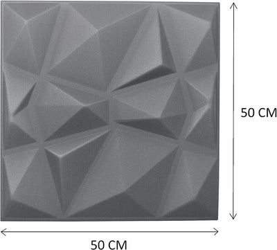 Nord Plus - Wandpaneele aus Styropor 3D Paneele für Decke Dekor Wandverkleidung Paneele (Dunkelgrau,