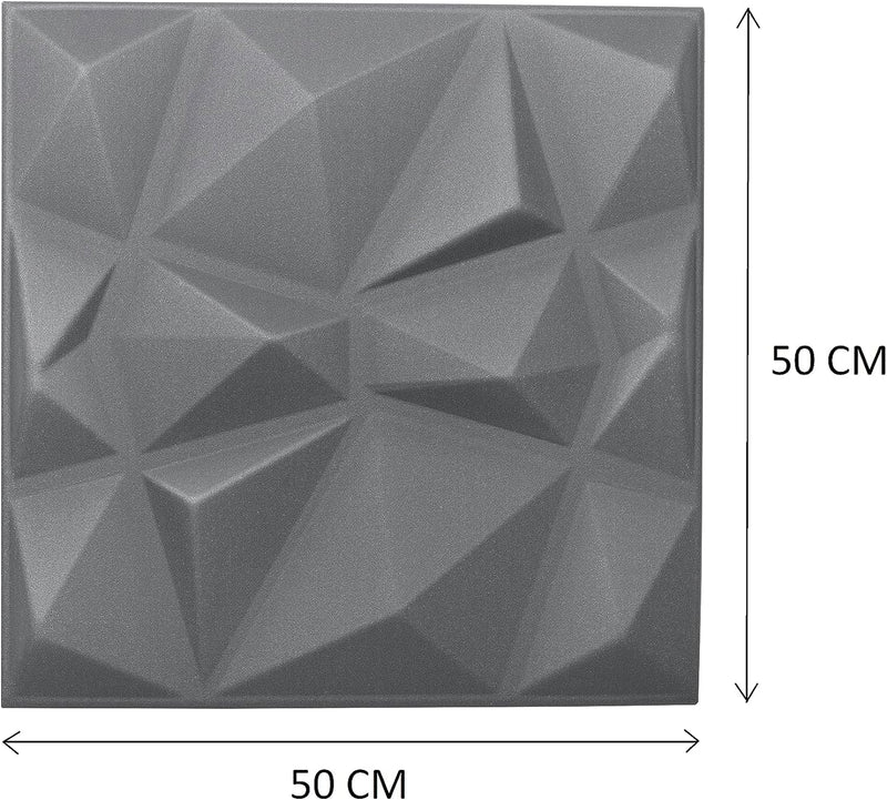 Nord Plus - Wandpaneele aus Styropor 3D Paneele für Decke Dekor Wandverkleidung Paneele (Dunkelgrau,