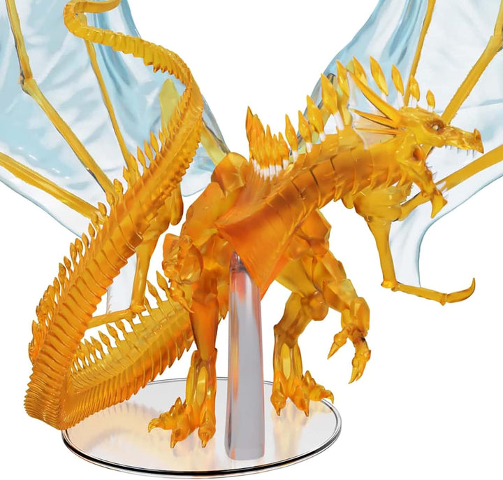 Dungeons & Dragons D&D Icons of The Realms: Adult Topaz Dragon - Pre-Painted Miniatures, Translucent