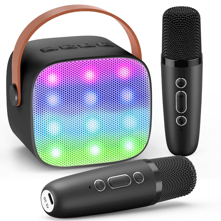 Dislocati Karaoke Maschine mit 2 Karaoke Mikrofon Bluetooth, Ostern Geschenke Kinder Spielzeug Junge