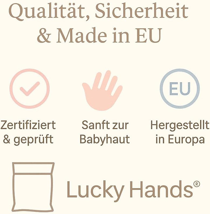 Lucky Hands® Kinder Handabdruck Gipsabdruck | 1–6 Jahre | max. 5 Abdrücke | 450g Abformpulver + 1.00