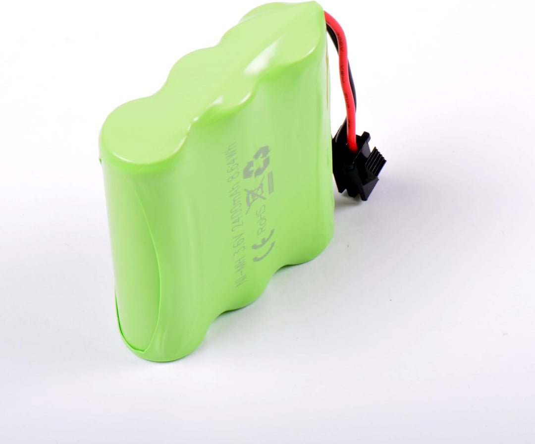 AFTERTECH Akku-Pack NI-MH 3,6 V 2400 mAh 52 x 44 x 15 mm mit USB-Ladekabel und Stecker SM 2P KET JST