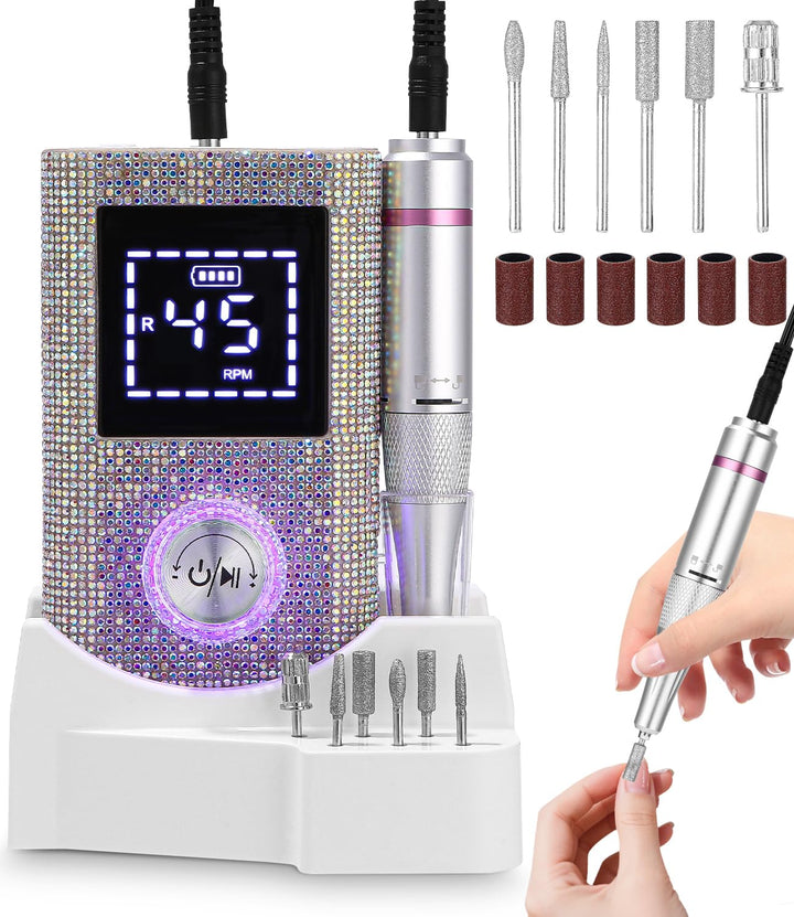 Elektrische Nagelfeile, Nagelfräser, für Gelnägel, Elektrische Nagelfeile, 45000 U/min, Fräser für G
