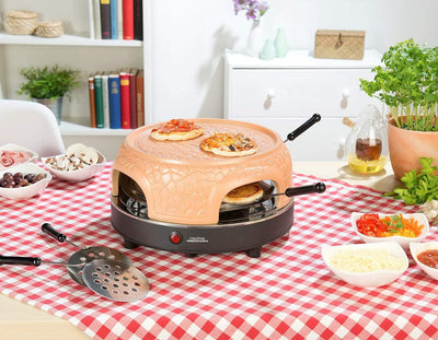 Cucina di Modena Pizzadom: Pizzaofen mit echter Terrakotta-Haube für 4 Personen (Tisch