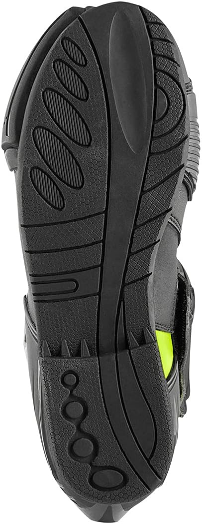 Bogotto Losail Motorradstiefel, schwarz/neon-gelb, 46 46 EU Schwarz Neon Gelb, 46 EU Schwarz Neon Ge