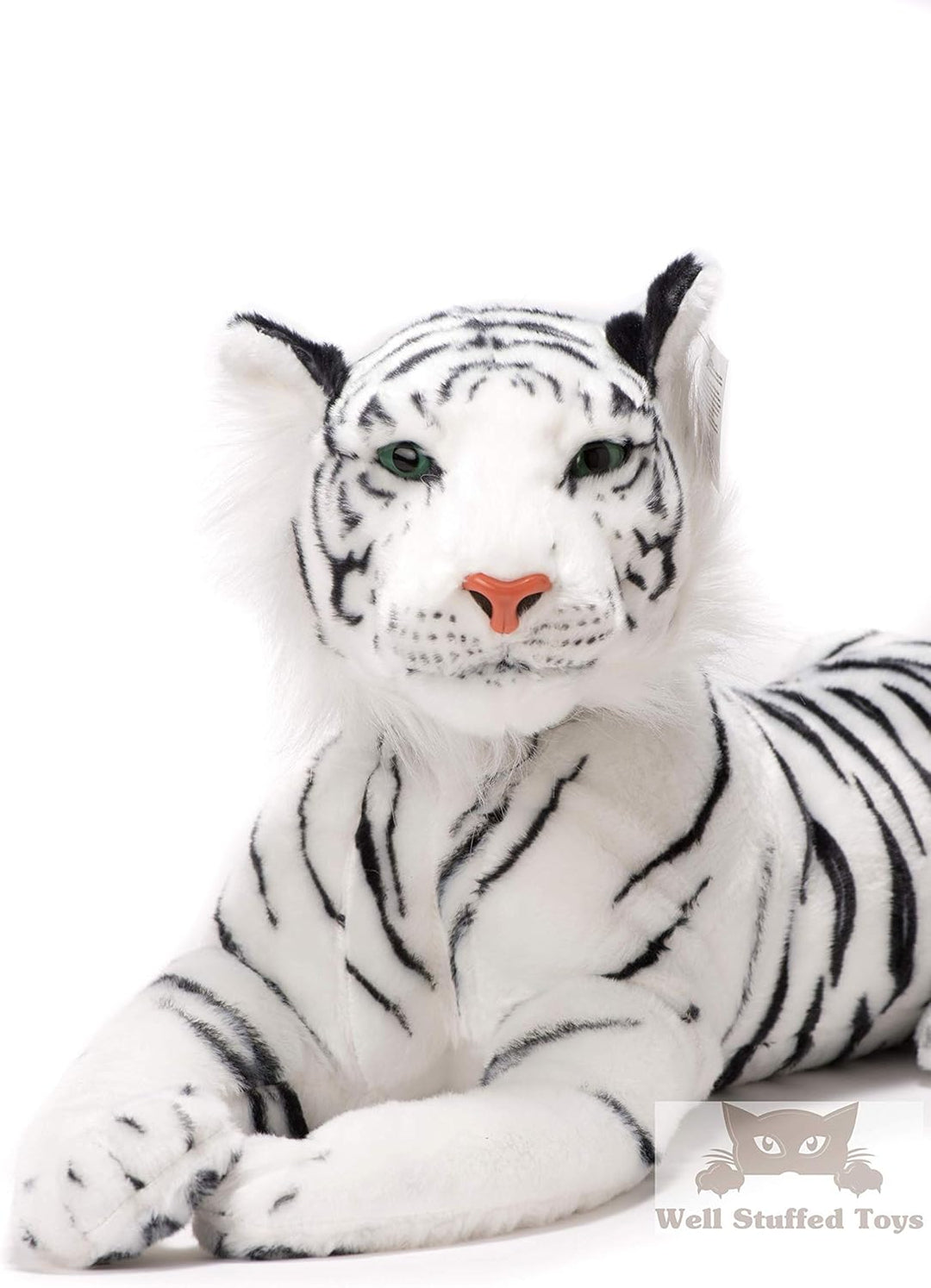 Deluxe Paws Realistischer, lebensechter, gefüllter Plüsch Weisser Tiger Weiches Spielzeug 100cm 40