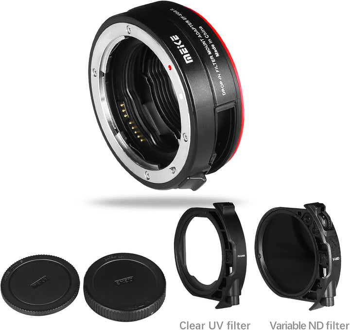 Meike MK-EFTR-C Drop-in Filter Mount Adapter Für Canon EF auf EOSR mit variablem ND-Filter und UV-Fi
