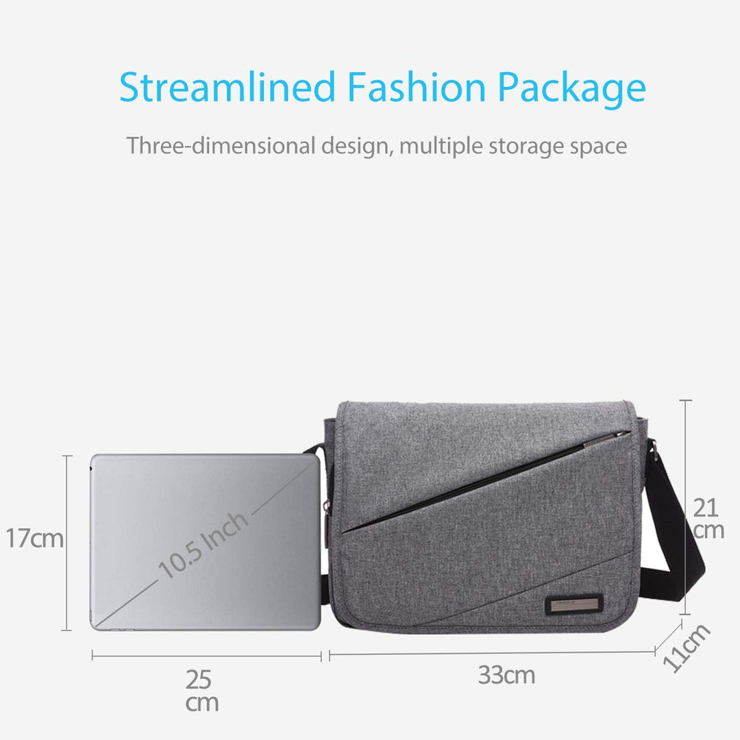FANDARE Messenger Bag Umhängetasche Schultertasche Tasche Kuriertasche Polyester Grau, Grau