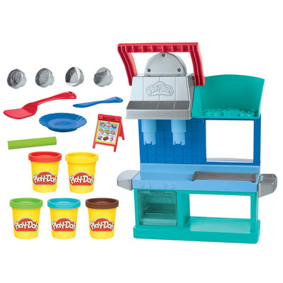 Play-Doh Kitchen Creations Play-Doh Buntes Restaurant, 2-seitiges Küchenspielset, Play-Doh Set für M