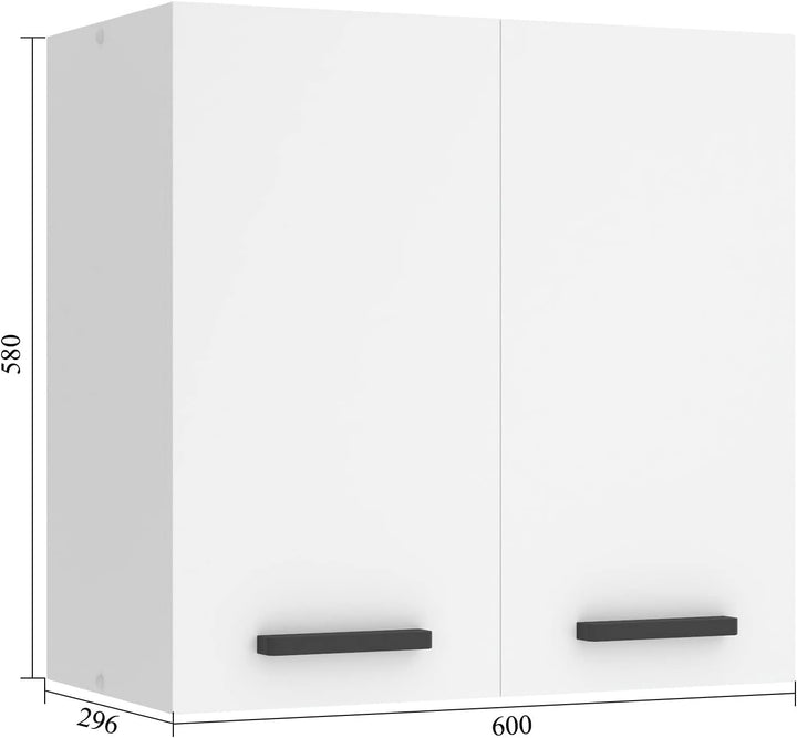 Belini Hängeschrank Küche, Küchenschränke SG2. Breite 60 cm. Oberschrank mit 2 Türen, Küchenhängesch