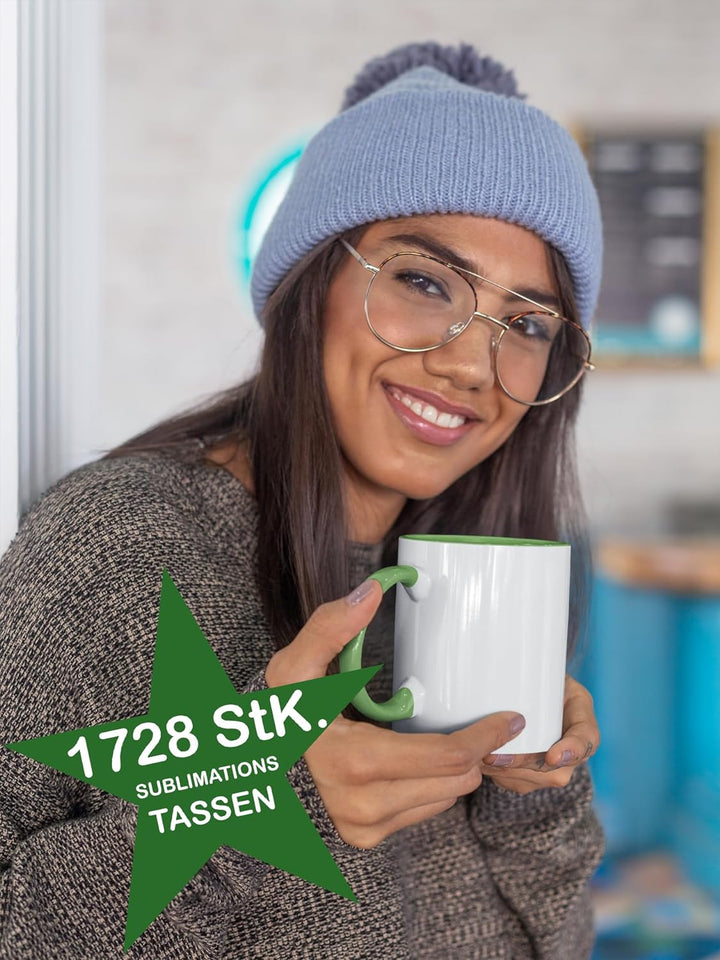Acen Merchandise Sublimationstassen ohne Druck aus hochwertiger | Keramik inzeln oder im Set | Subli