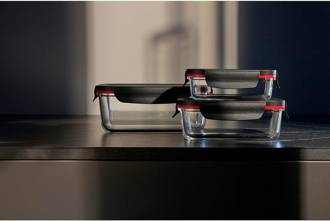Silit Storio Vorratsdose 21 x 14 cm, Glas, Vorratsglas, luftdichter Aroma-Deckel, Frischhaltedose zu