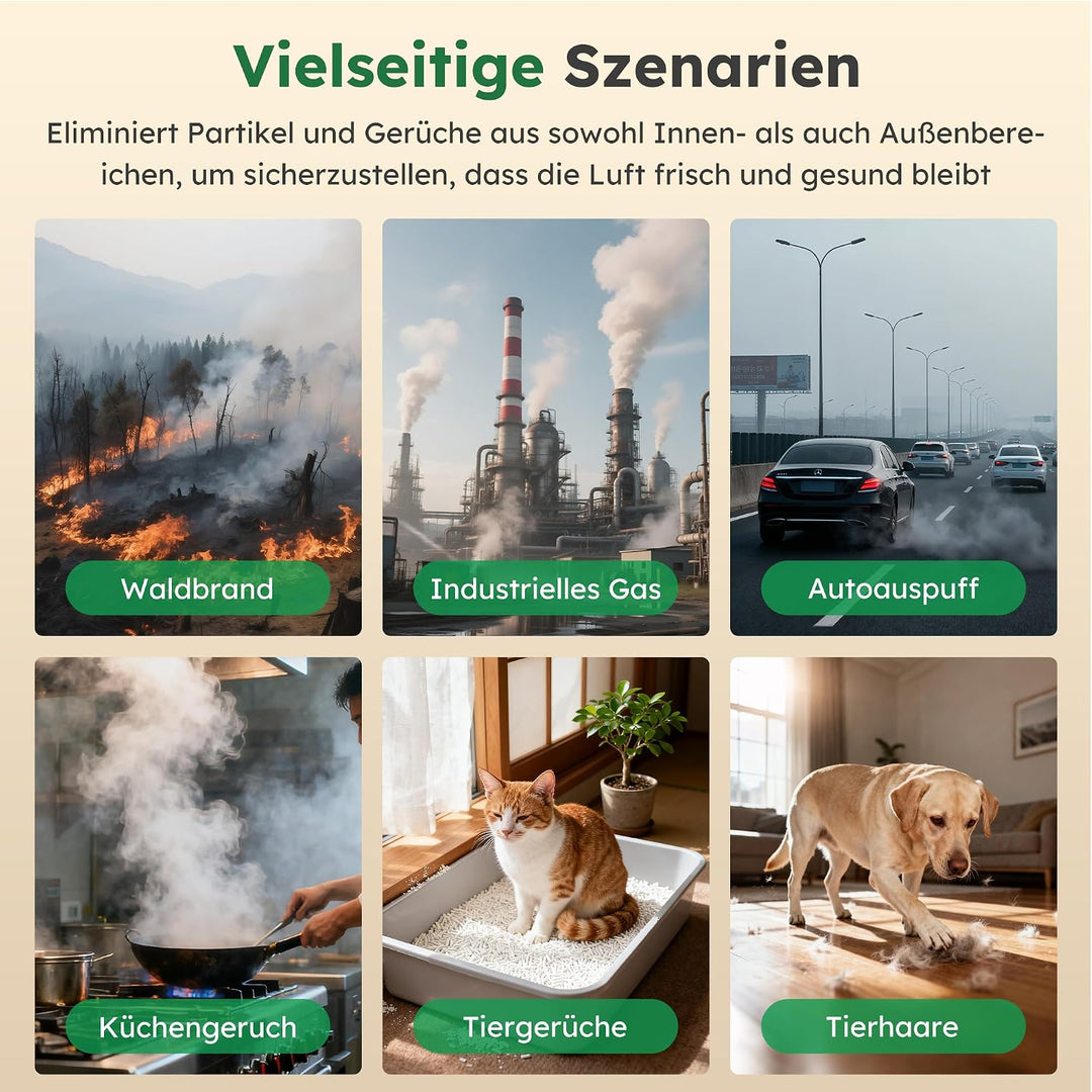Ersatzfilter gegen Schimmel und Bakterien für AP002, Luftreinigerfilter-3-in-1 H13 HEPA Filter, 3-St