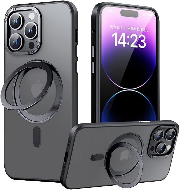 Hülle für iPhone 14 Pro Handyhülle [Stark Magnetisch] [Kompatibel mit MagSafe] [360°Unsichtbarem Rin