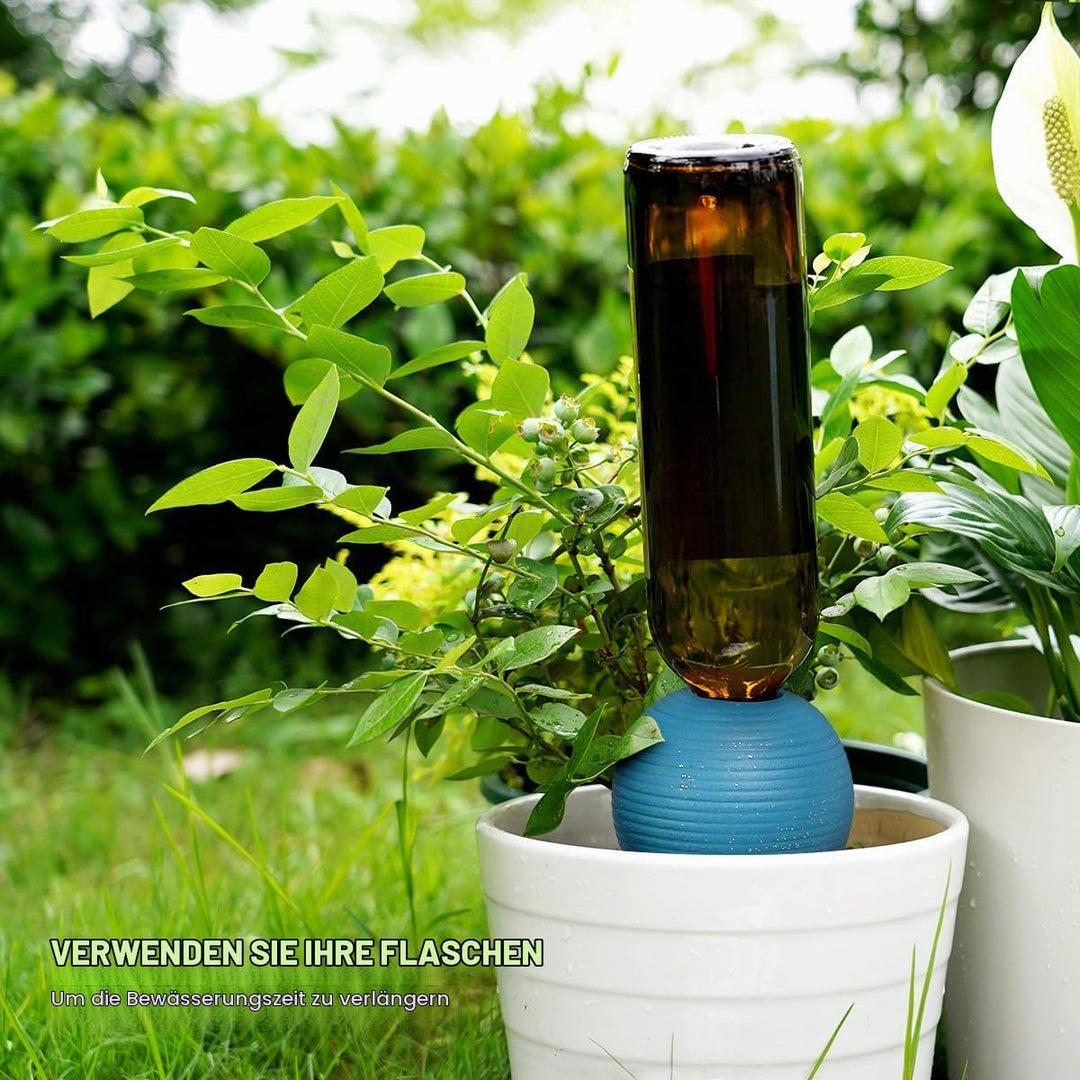 Tongefässen Bewässerungssystem, 4er Set Tonkegel Bewässerung für Pflanzen, je 400 ml Volumen, automa