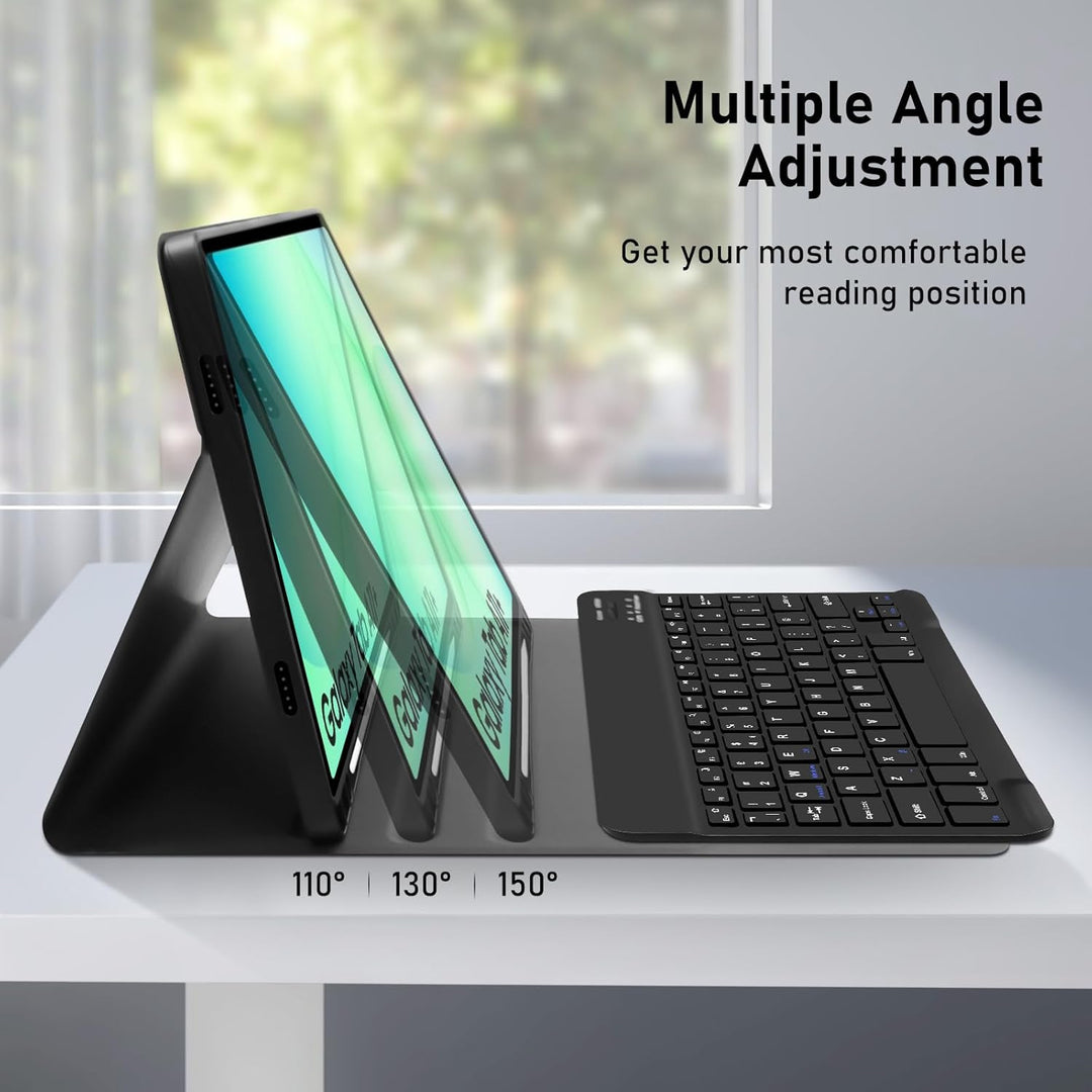 Tastatur Hülle für Samsung Galaxy Tab A11+, Galaxy Tab A9 Plus Hülle mit QWERTZ Deutsches Tastatur,