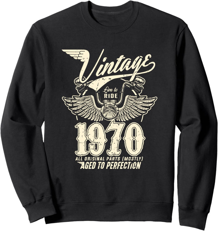 50. Geburtstag Geschenk Vintage 1970 50 Jahre Männer Frauen Sweatshirt