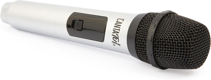 Canta Tu Karaoke - Silbernes Mikrofon, EIN kabelloses Mikrofon, Mikrofon mit Bluetooth, geeignet für