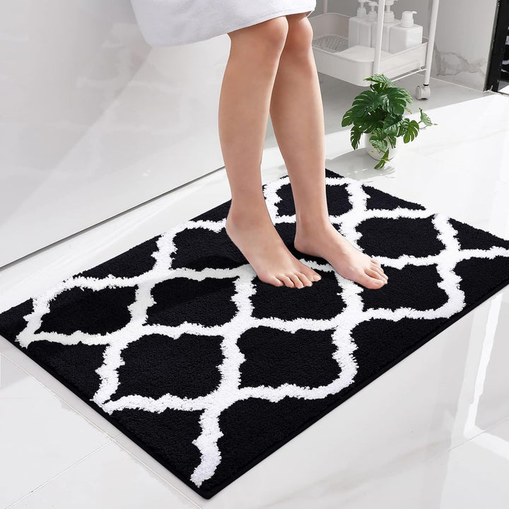 Homaxy rutschfest Badematte Badezimmerteppich Waschbar Hochflor Badteppich Flauschige Mikrofaser Bad