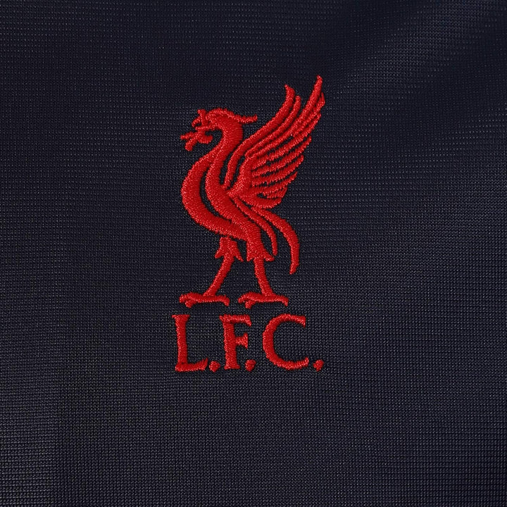 Liverpool FC Herren Retro-Trainingsjacke - Polyester 3XL Dunkelblau mit Gestreiftem Kragen, 3XL Dunk