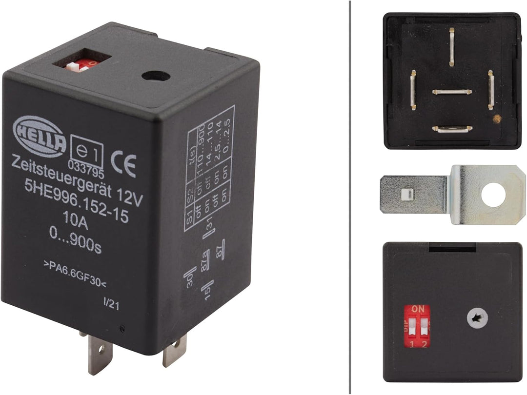 HELLA - Zeitrelais - 12V - Anschlussanzahl: 5 - Wechsler - 5HE 996 152-151
