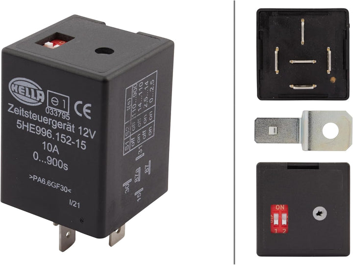 HELLA - Zeitrelais - 12V - Anschlussanzahl: 5 - Wechsler - 5HE 996 152-151