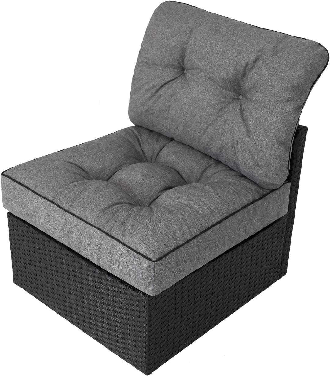 HOBBYGARDEN Gartenkissen auf rataanmöbel Rataan Gartenpolster Polster Auflagen Dekokissen Kissen 70x