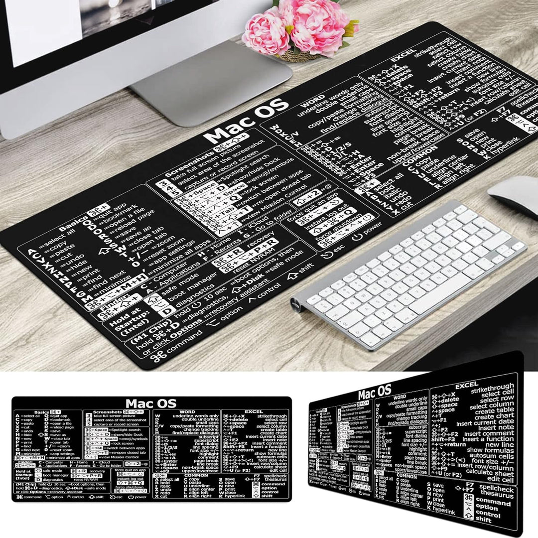 DESIGNFULLPRINT Mac OS Shortcuts, Excel Shortcuts Spickzettel, Mac OS (M1 + Intel) + Word/Excel (für