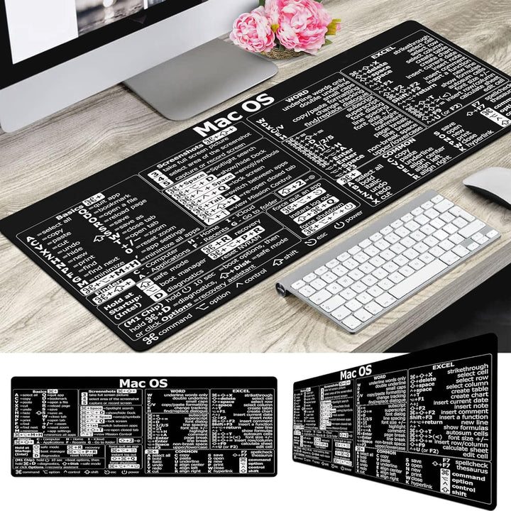 DESIGNFULLPRINT Mac OS Shortcuts, Excel Shortcuts Spickzettel, Mac OS (M1 + Intel) + Word/Excel (für