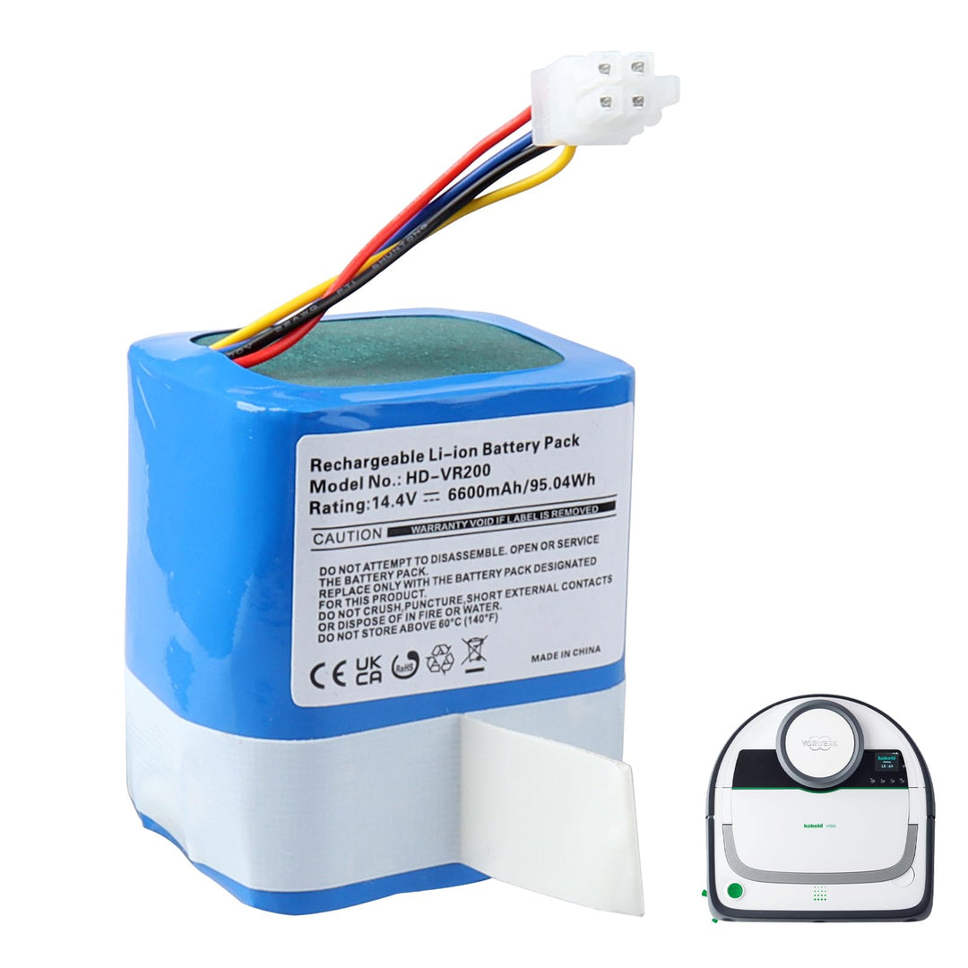 MXJFYY 14,4 V 5200 mAh wiederaufladbarer Li-Ionen-Akku, kompatibel mit Vorwerk Kobold VR200, Staubsa