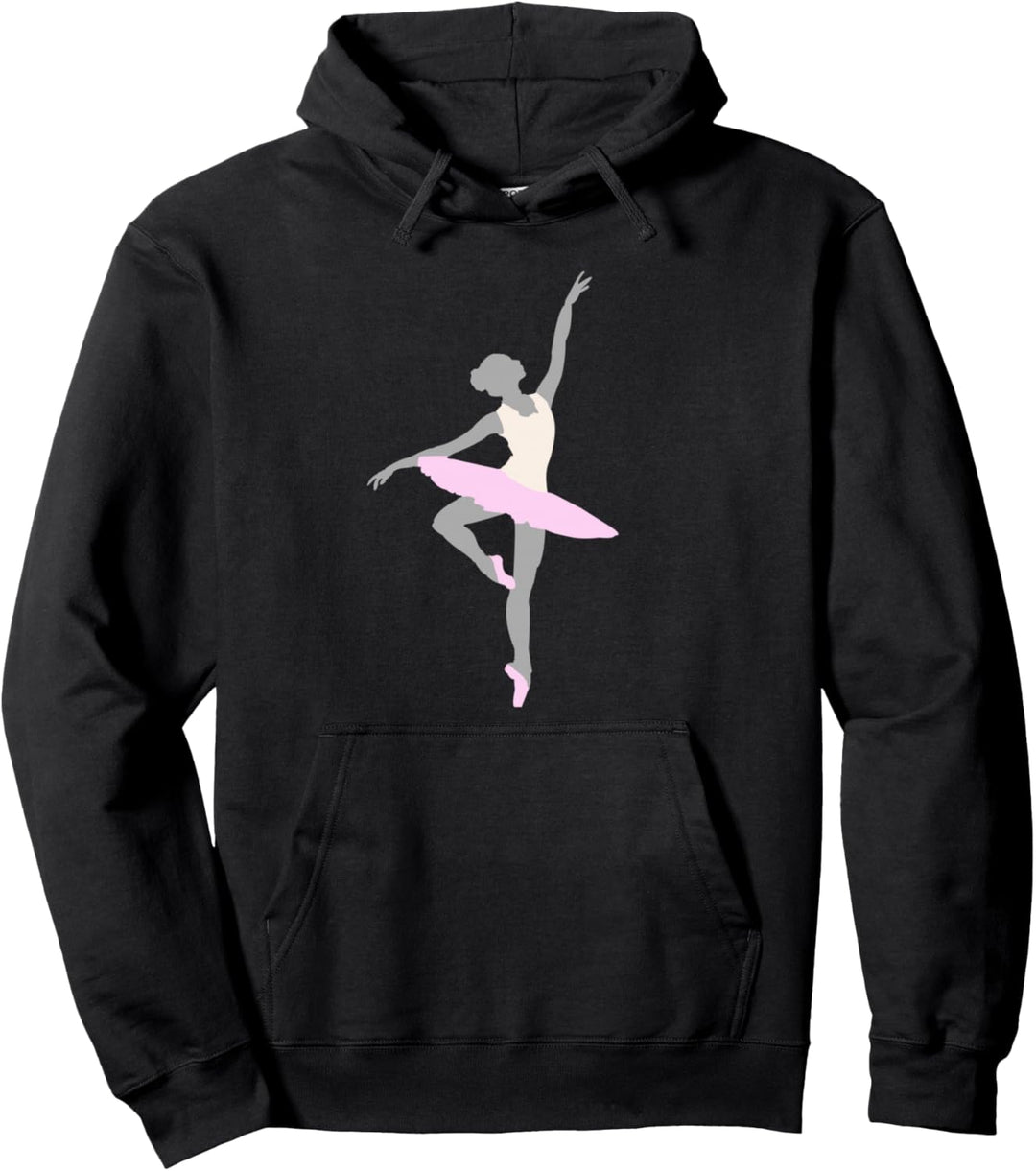 Mädchen Tanzen Ballerina Pose Rosa Tutu Balletttänzerin Pullover Hoodie