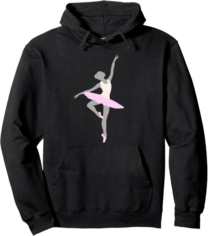 Mädchen Tanzen Ballerina Pose Rosa Tutu Balletttänzerin Pullover Hoodie