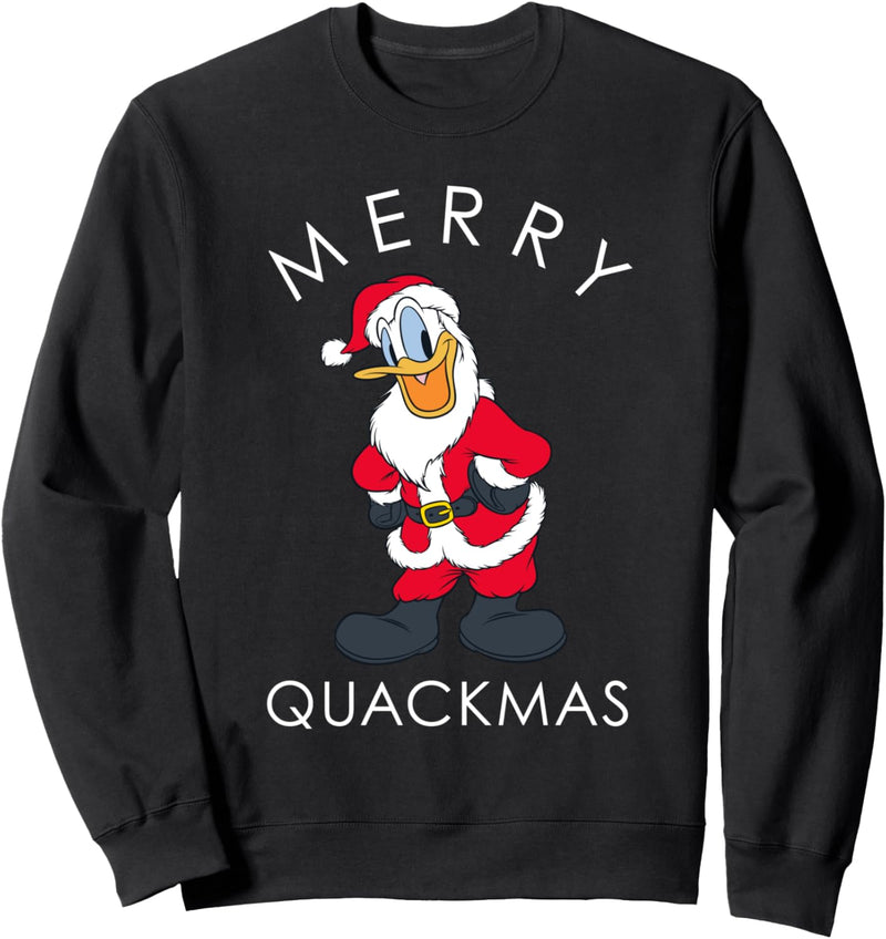 Disney Donald Duck as Santa Merry Quackmas Holiday Sweatshirt