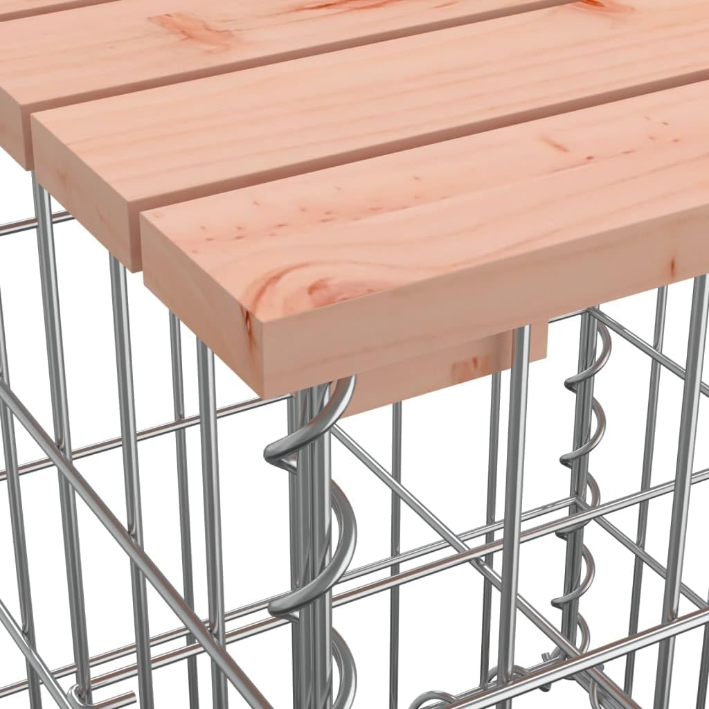 vidaXL Gartenbank aus Gabionen 103x44x42 cm Massivholz Douglasie 103 x 44 x 42 cm Braun, 103 x 44 x