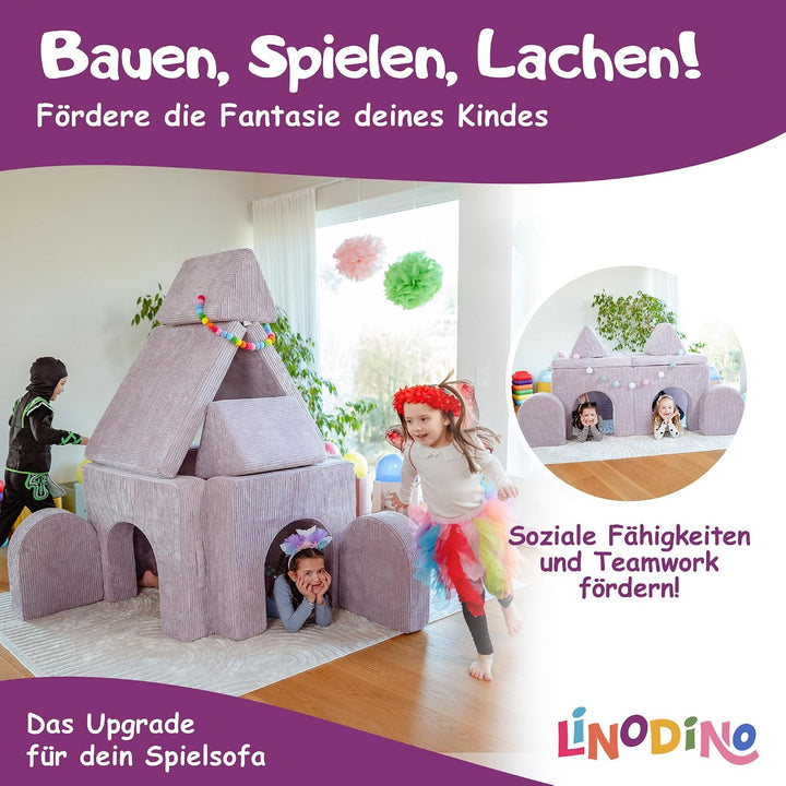 Linodino® Magisches Tor – Spielsofa Add-on mit Bögen aus Schaumstoff | Erweiterungs-Bauteil für krea