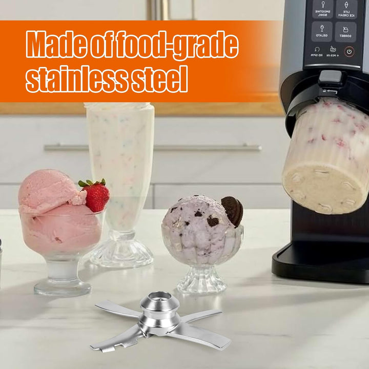 Ersatz-Paddelklinge kompatibel mit Ninja Ice Creami Makers NC300 Serie, Edelstahl-Mischklinge für Ni