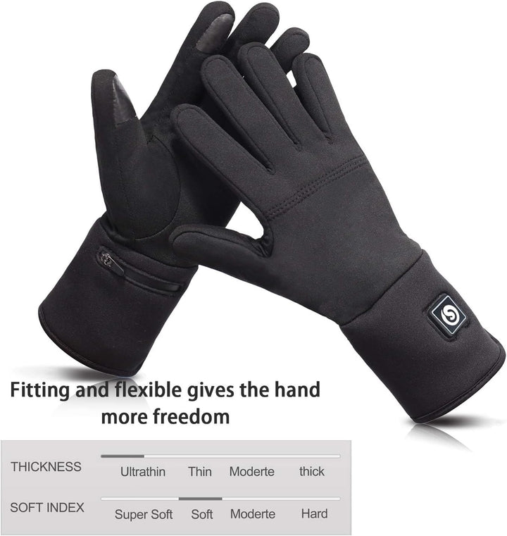 elektrische beheizte Handschuhe für Herren Damen，wiederaufladbar beheizbare Winter Handschuhe für Ou