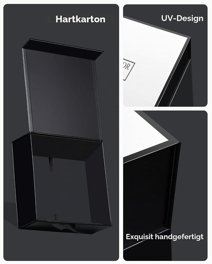 JiaWei Geschenkbox (Stil-1) 45 x 37 x 18 cm XXL, Geschenkkarton mit Magnetisch Deckel und Schleife,