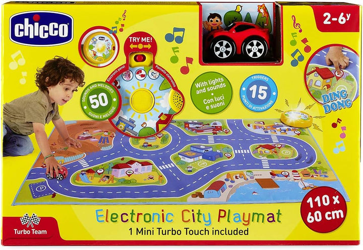 Chicco Elektronische City Spielmatte,Spielzeug für Kinder, Mehrfarbig, City Spielmatte